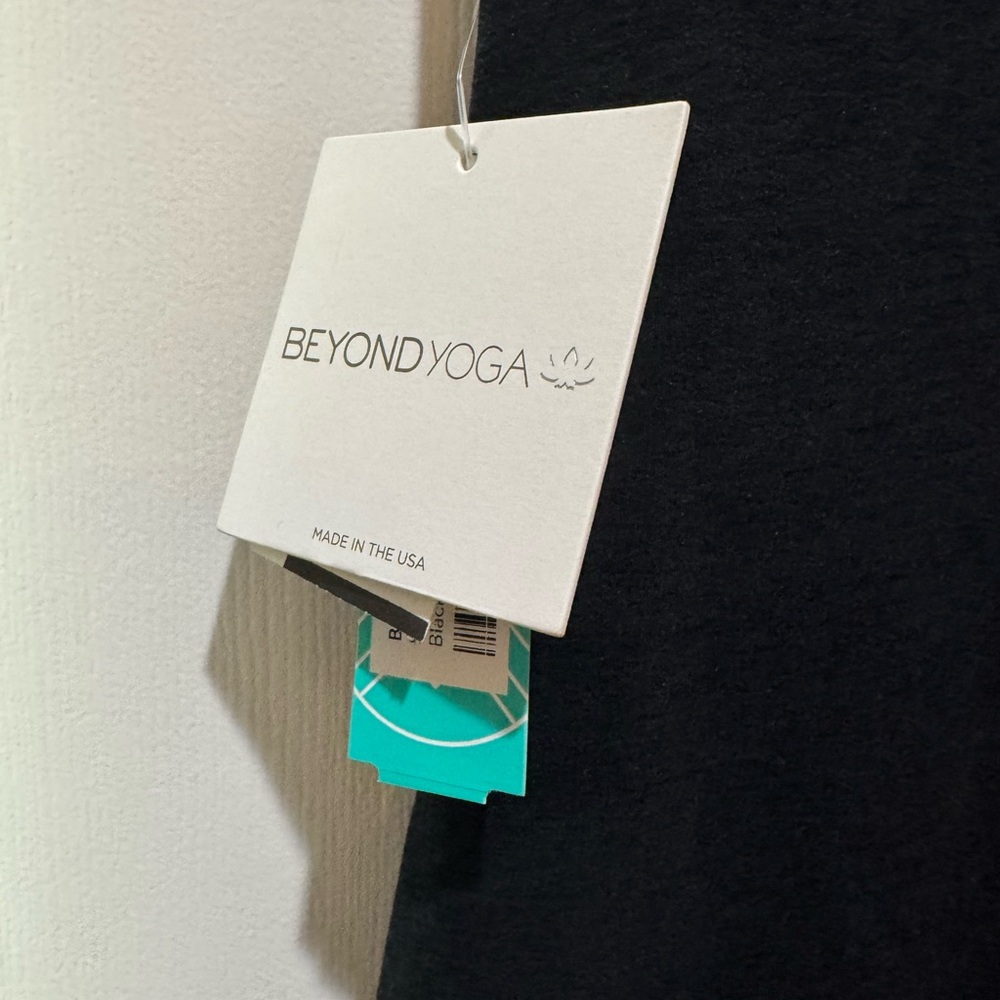 Beyond Yoga Black Midi Slip Dress with Thin Straps - Picture 2 of 3